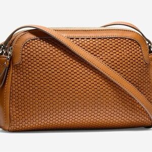 Leesa Weave Double Zip Crossbody